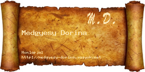 Medgyesy Dorina névjegykártya